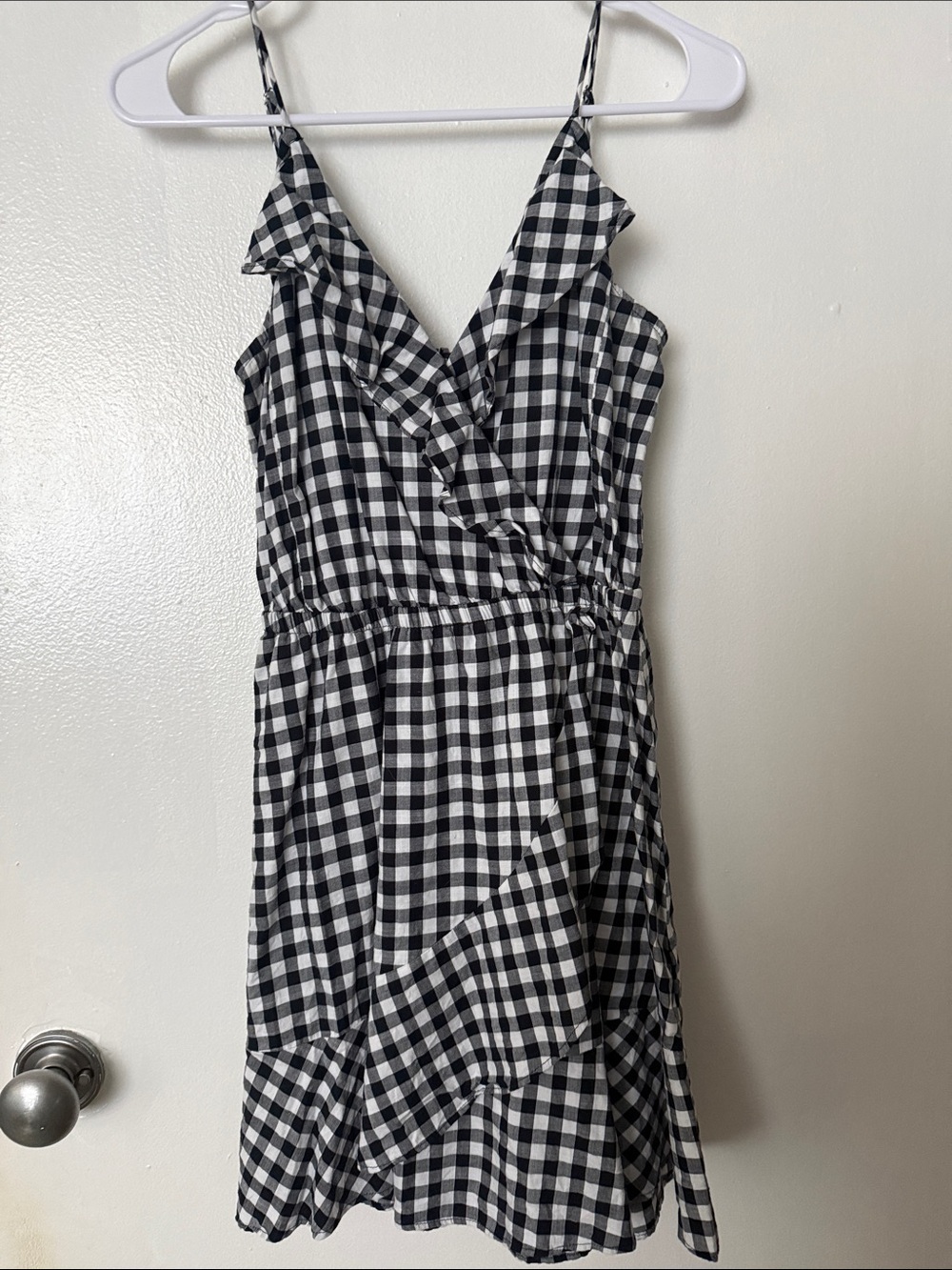 Express Black and White Gingham Mini Dress